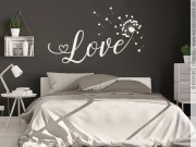 Mobile Preview: Wandwort Love für das Schlafzimmer