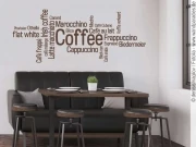 Preview: Wandtattoo Coffee: Wortwolke für Küche oder Esszimmer