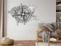 Preview: Wandtattoo Farbige Weltkarte mit Windrose auf heller Wand - Ansicht Farbauswahl Preview: Wandtattoo Farbige Weltkarte mit Windrose auf heller Wand - Ansicht Farbauswahl