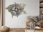 Preview: Wandtattoo Farbige Weltkarte mit Windrose auf heller Wand Preview: Wandtattoo Farbige Weltkarte mit Windrose auf heller Wand