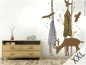 Preview: Wandtattoo Garderobe mit zweifarbigem Birkenwald