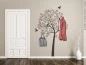 Preview: Wandtattoo Garderobe mit buntem Baum für den Flur