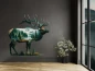 Preview: Wandtattoo Hirsch mit Naturlandschaft