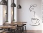 Preview: Wandtattoo Kaffeetasse für Café oder Ihre Küche