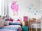 Preview: Wandtattoo für das Kinderzimmer mit pinkfarbenem Einhorn