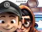 Preview: Wandtattoo Set Kinderpolizei - Ansicht Ausschnitt
