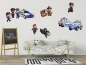 Preview: Wandtattoo Set Kinderpolizei