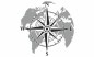Preview: Wandtattoo Windrose auf Weltkarte - Gesamtansicht
