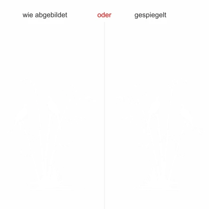 Wandtattoo Bambusstrauch und Vögel am Ufer - Ausrichtung und Farbauswahl