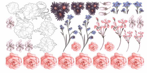 Preview: Wandtattoo Set Blütentraum Preview: Wandtattoo Set Blütentraum