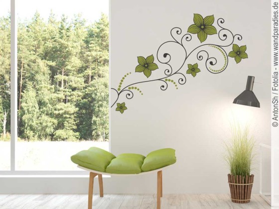 Preview: Wandtattoo Buntes Blumiges Ornament Preview: Wandtattoo Buntes Blumiges Ornament
