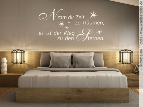 Preview: Wandtattoo Nimm dir Zeit zu träumen Preview: Schlafzimmertattoo Nimm dir Zeit zu träumen, es ist der Weg zu den Sternen