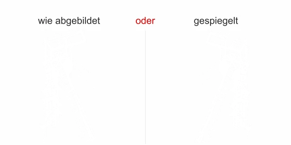 Wandsticker Bergbau Fördergerüst - Ansicht Ausrichtung und Farbauswahl
