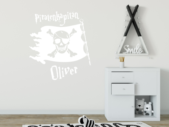 Preview: Wandtattoo Kinderzimmer Pirat