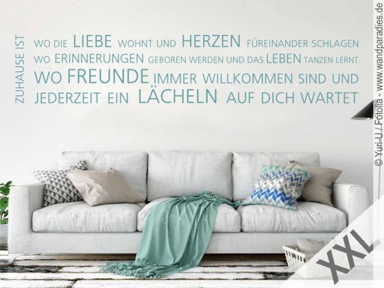 Preview: Wandspruch Zuhause ist Preview: Wandspruch Zuhause ist