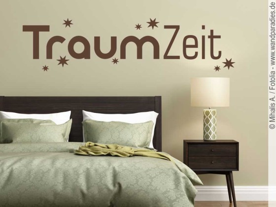 Preview: Wandtattoo Traumzeit Preview: Aufkleber für die Wand mit dem Wort Traumzeit