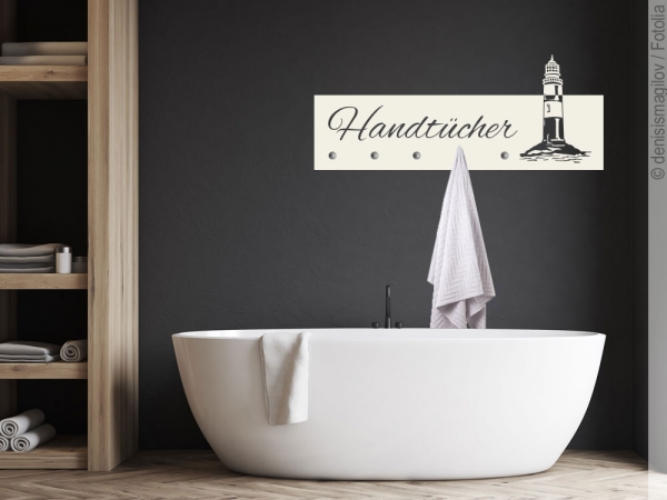 Preview: Garderobe zum Aufkleben für Handtücher