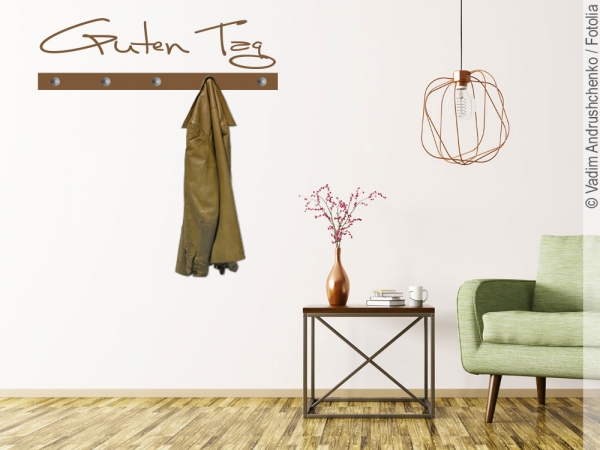 Preview: selbstklebende Garderobe mit Guten Tag