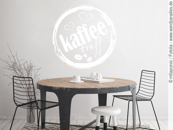 Preview: Wandtattoo Kaffee Treff Preview: Hochwertige Wandfolie mit Kaffee Motiv