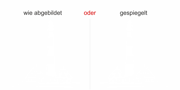 Preview: Wandtattoo Leuchtturm Preview: Wandsticker mit Leuchtturm - Ansicht Ausrichtung und Farbauswahl