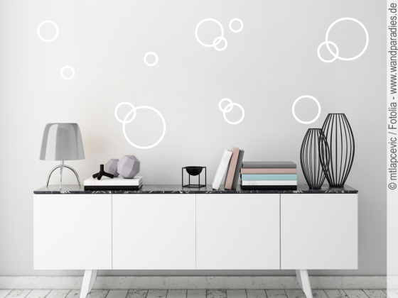 Preview: Wandtattoo Set runde Kreise