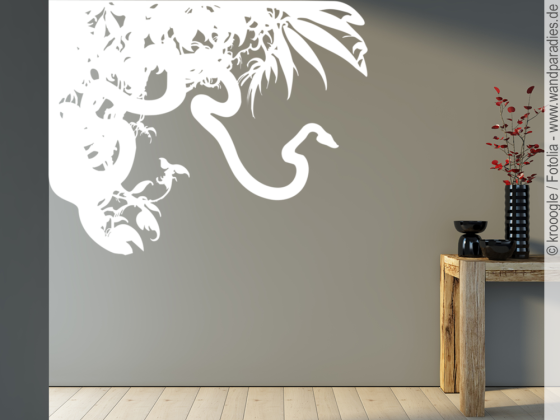 Preview: Wandtattoo Dschungel Preview: Aufkleber für die Wand mit Dscungelmotiv - Ansicht Farbauswahl