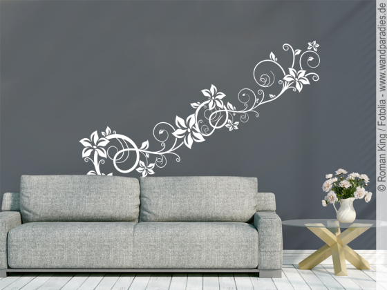 Preview: Wandtattoo Rankendesign Preview: Florale Wanddeko