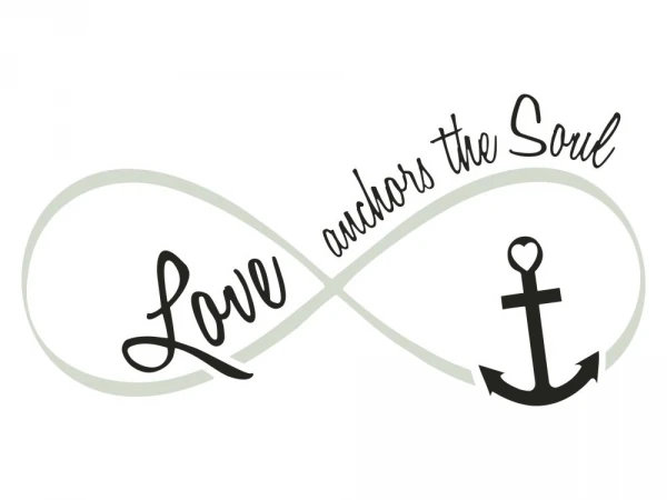 Love anchors the soul mit Anker