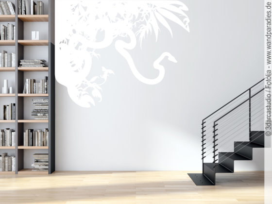 Preview: Wandtattoo Dschungel Preview: Wanddekoration mit Dschungelmotiv - Ansicht Farbauswahl