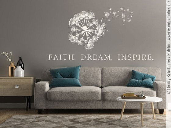 Preview: Wandtattoo Faith Dream Inspire Preview: Wandaufkleber Faith Dream Inspire