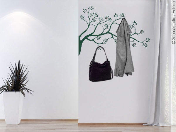 Preview: Garderobenaufkleber Ast