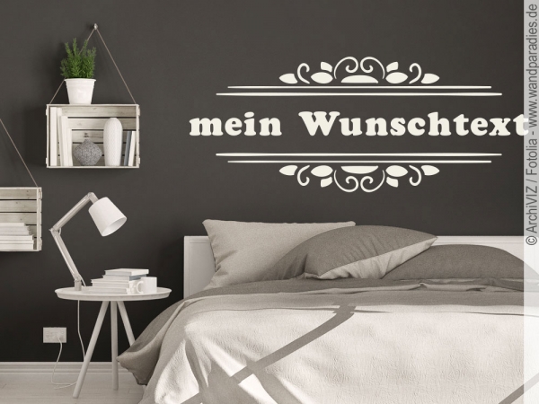 Preview: gerahmter Wunschtext als Aufkleber für die Wand