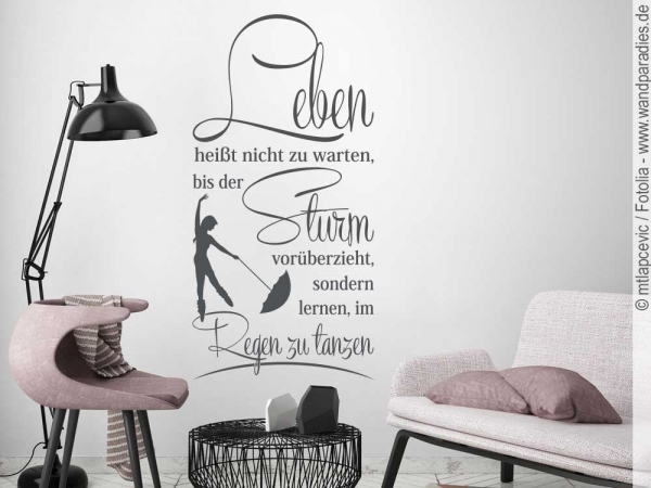 Preview: Wandtattoo Leben heißt nicht Preview: Wandtattoo Leben heißt nicht