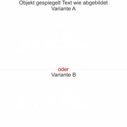 Die Skyline von Leipzig als Wandtattoo - Ansicht Ausrichtung mit Farbauswahl und Variante
