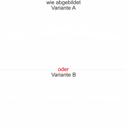 Preview: Wandtattoo Skyline Nürnberg Preview: Die Skyline von Nürnberg als Wandtattoo - Ansicht Ausrichtung und Farbauswahl