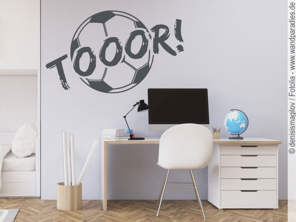 Preview: Wandsticker mit Begriff Tooor und Fußball