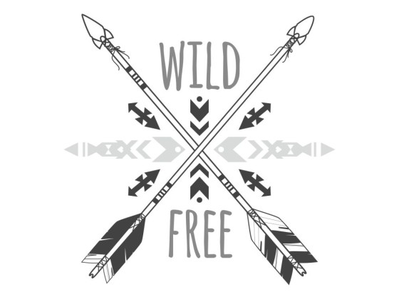 Preview: Farbiger Wandsticker Wild and Free