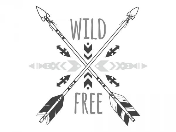 Farbiger Wandsticker Wild and Free