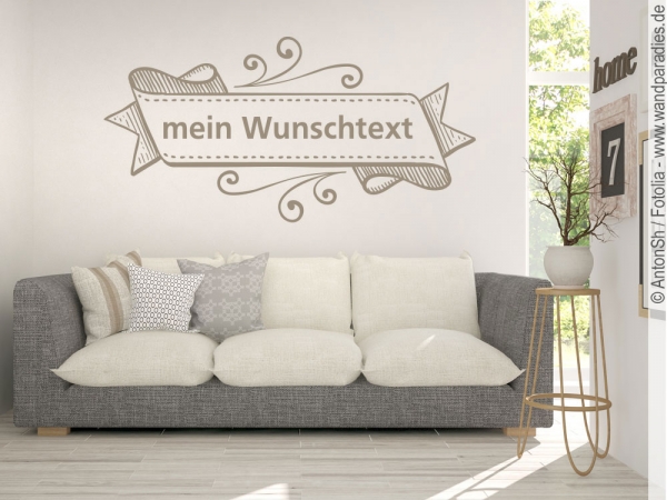 Preview: Wandtattoo mit freier Texteingabe