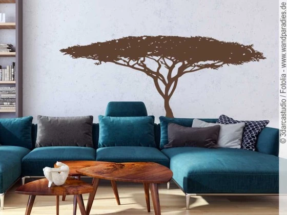 Afrikanischer Baum als Wandtattoo