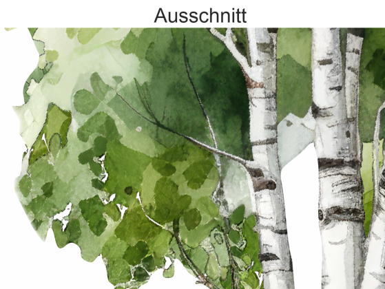 Preview: Wandtattoo Aquarell Birke Preview: Wandtattoo Aquarell Birke - Ausschnitt