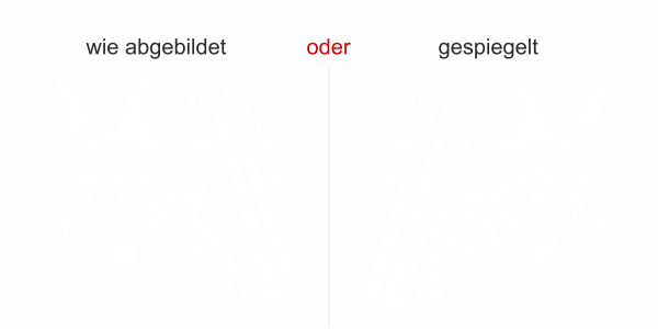 Preview: Wandtattoo Bambus mit Vögeln Preview: Wandtattoo Bambus mit Vögeln - Ausrichtung und Farbauswahl
