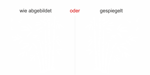 Preview: Wandtattoo Bambus und Vögel Preview: Wandtattoo Bambus und Vögel - Ausrichtung und Farbauswahl