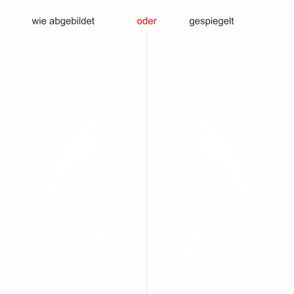 Preview: Wandtattoo Bambushalm mit Vogel Preview: Wandtattoo Bambushalm mit Vogel - Ausrichtung und Farbauswahl
