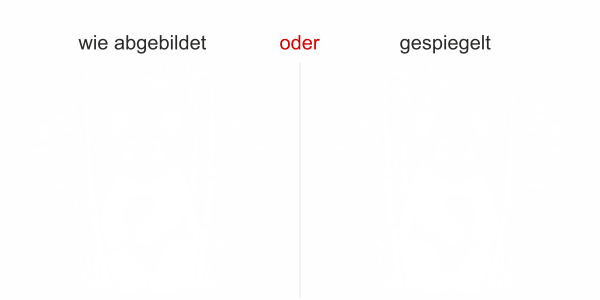 Preview: Wandtattoo Bambuspflanze mit Pandabär Preview: Wandtattoo Bambuspflanze mit Pandabär - Ausrichtung und Farbauswahl