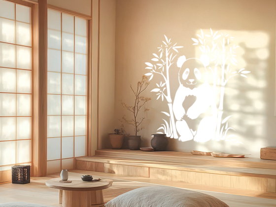 Preview: Wandtattoo Bambuspflanze mit Pandabär Preview: Wandtattoo Bambuspflanze mit Pandabär - Ansicht Farbauswahl