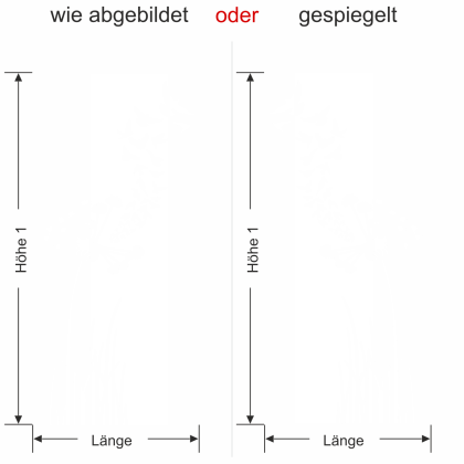 Preview: Wandbanner Pusteblume, optisch wie eine Tapete - Ansicht Ausrichtung und Farbauswahl