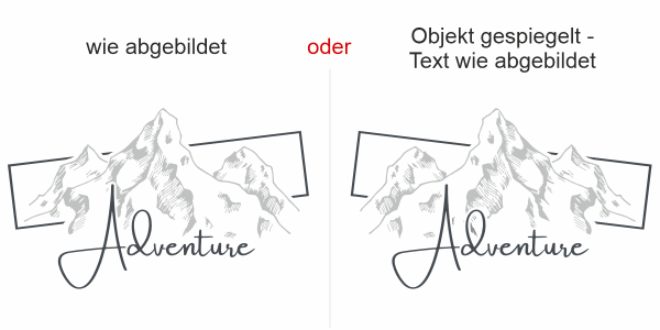 Preview: Wandtattoo Bergkette Adventure - Ansicht Ausrichtung