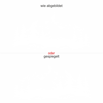 Preview: Wandtattoo Bergmassiv Preview: Wandtattoo Bergmassiv - Ansicht Ausrichtung und Farbauswahl