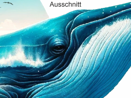 Preview: Wandtattoo Blauwal mit Meereslandschaft Preview: Wandtattoo Blauwal mit Meereslandschaft